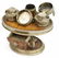 (6) TRAVELING FAUX WOOD & LEATHER INKWELL GROUP - 3