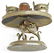 (6) TRAVELING FAUX WOOD & LEATHER INKWELL GROUP - 5