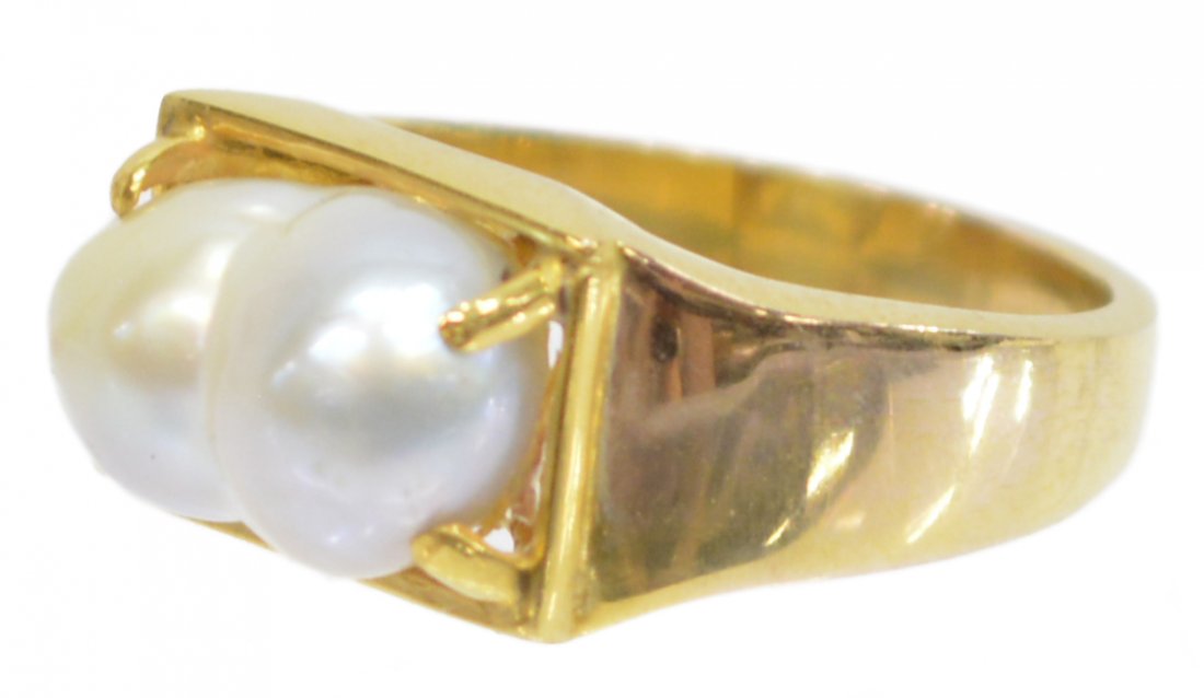 ESTATE 10KT GOLD & PEARL RING (1 of 3)
