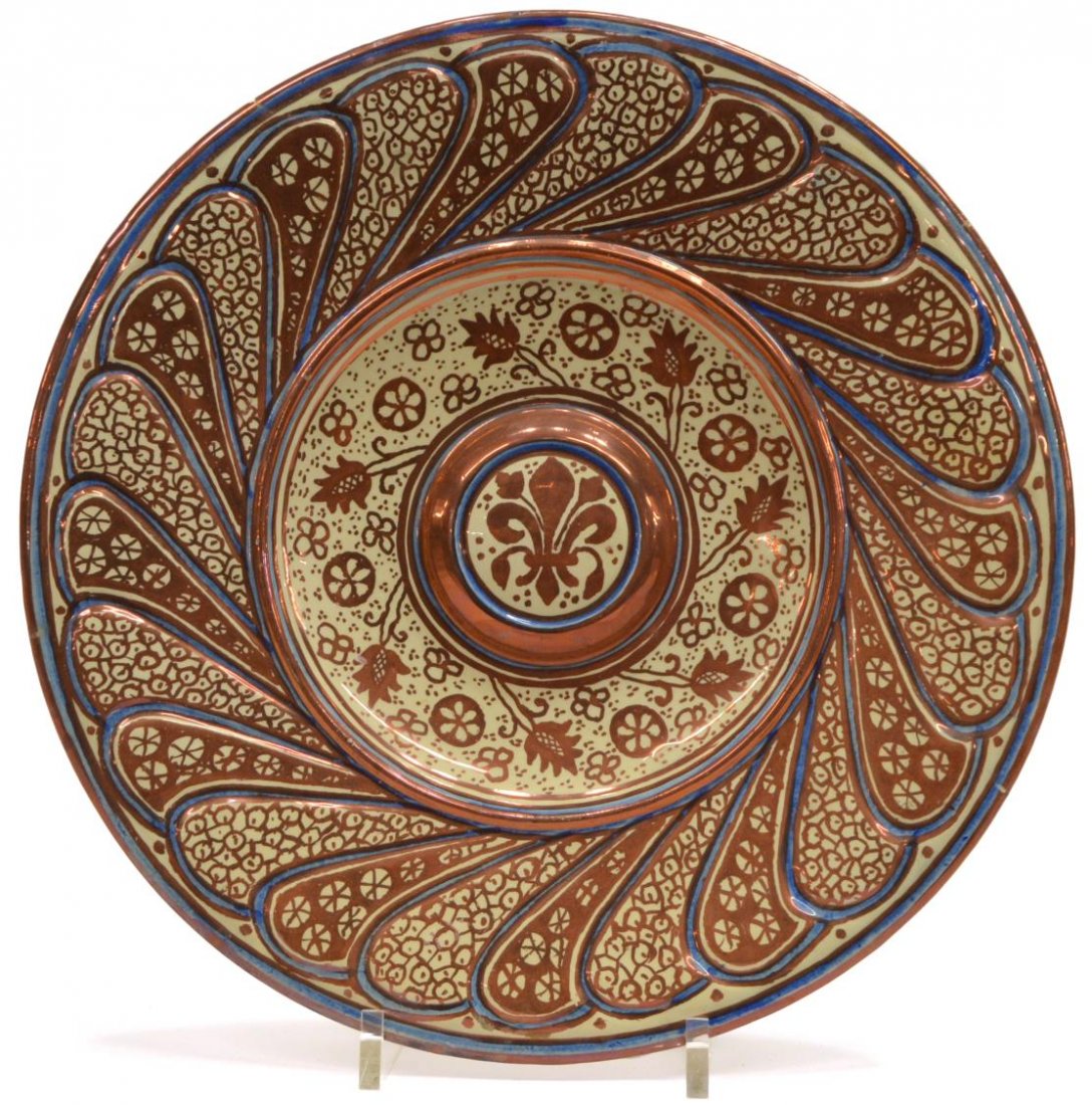 HISPANO-MORESQUE REVIVAL REFLEJOS LUSTRE CHARGER (1 of 2)