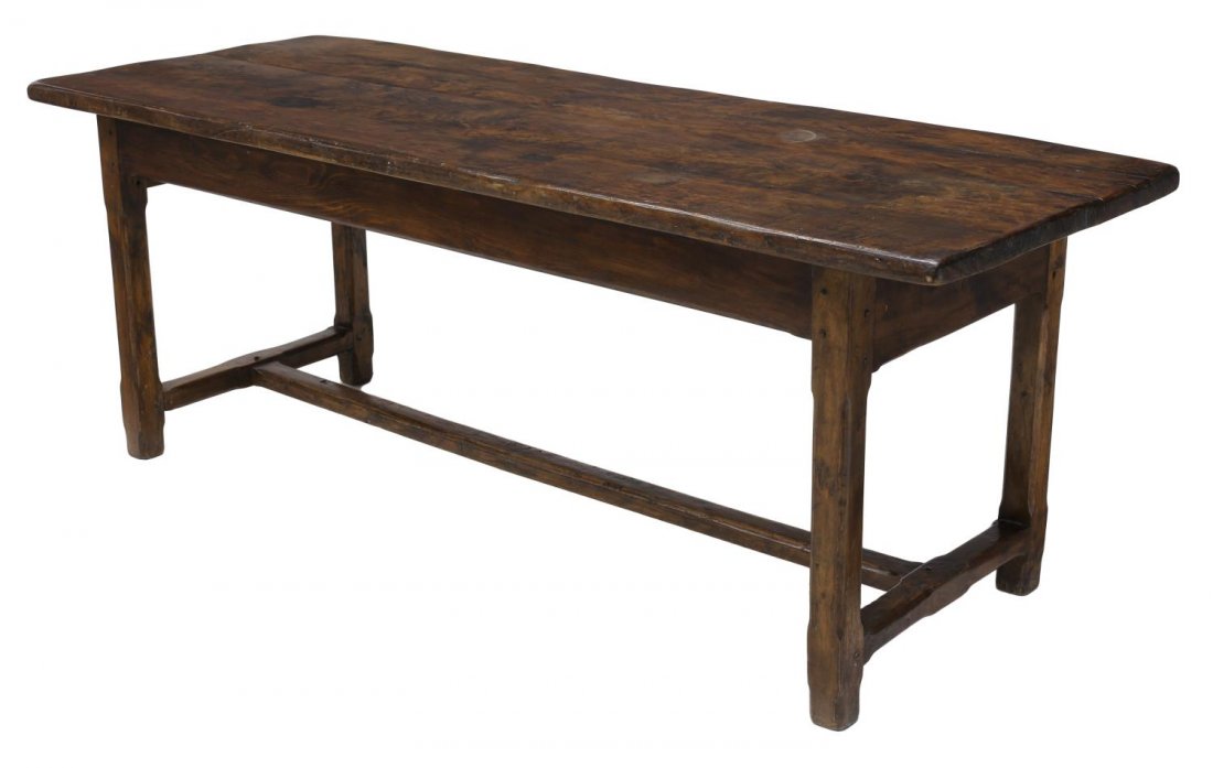 ANTIQUE FRENCH CARVED WALNUT FARM TABLE (1 of 2)