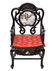 (3) CHINESE HARDWOOD INLAID MARBLE SALON SUITE - 2