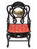 (3) CHINESE HARDWOOD INLAID MARBLE SALON SUITE - 2