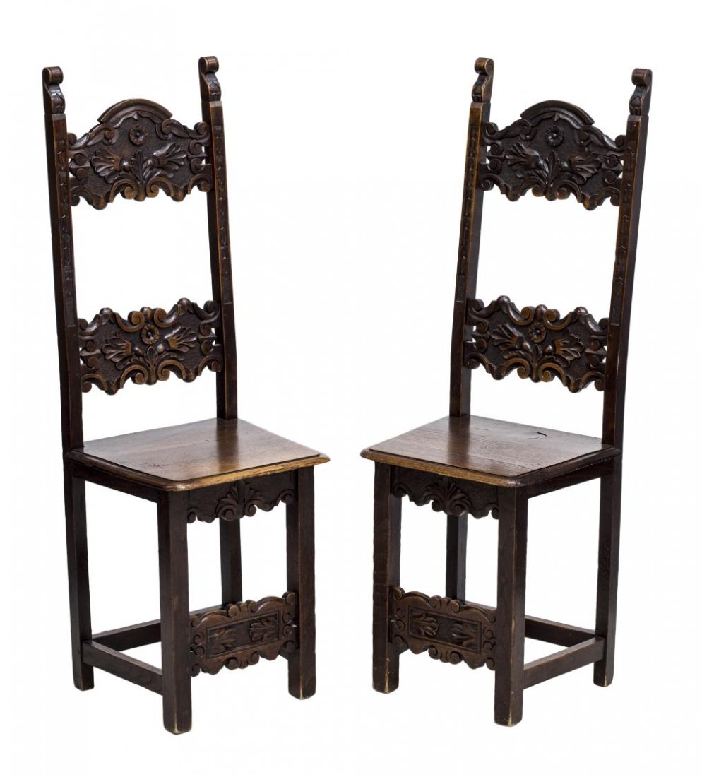 (2) ITALIAN RENAISSANCE REVIVAL CARVED SIDECHAIRS (1 of 3)
