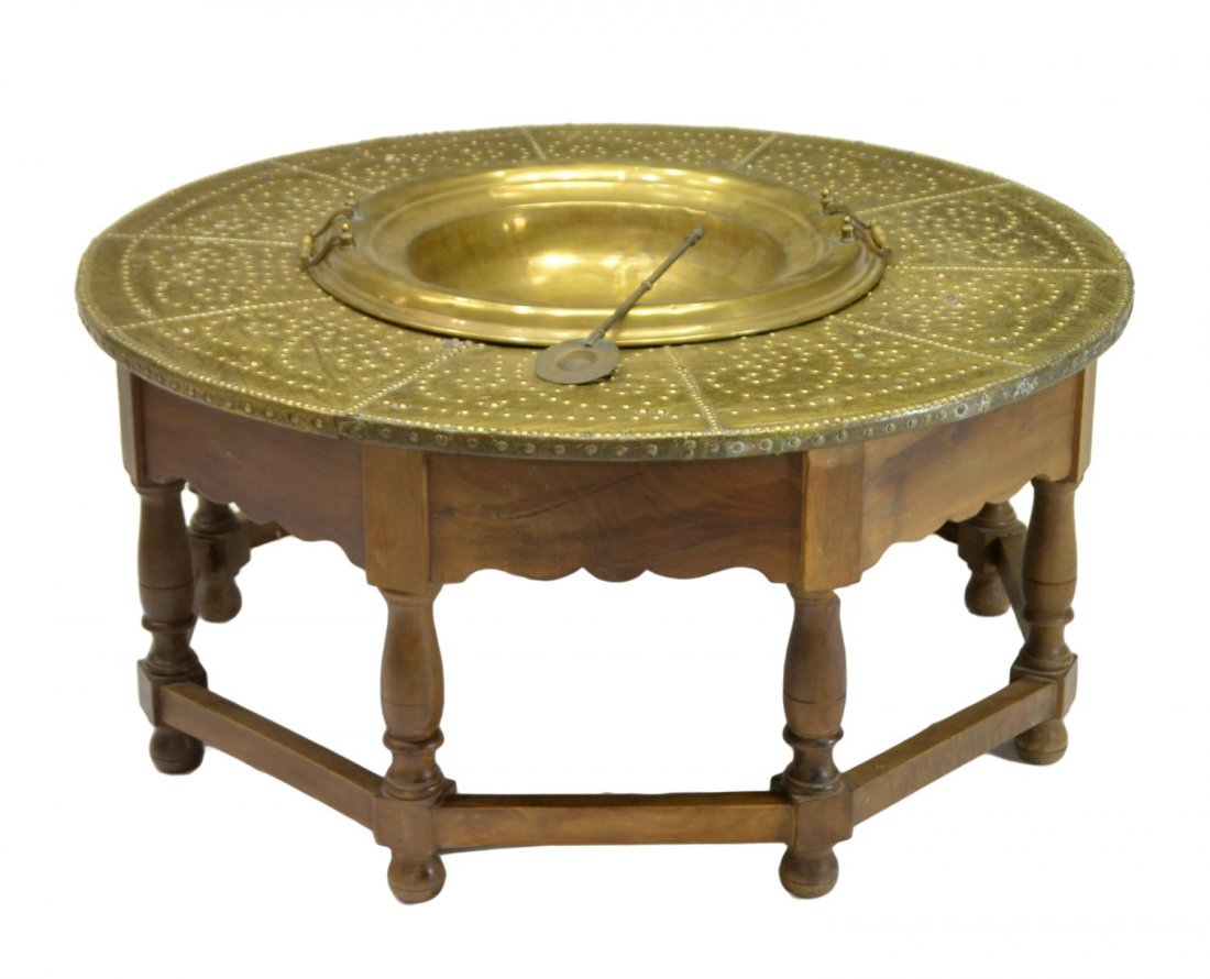 BARCELONA BRASS BRAZIER CIRCULAR TABLE (1 of 3)