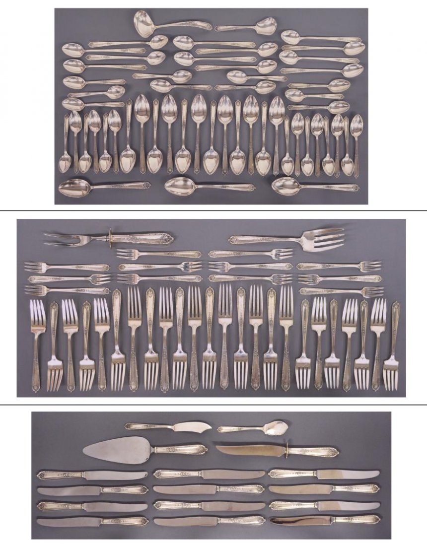 (106) ALVIN 'DELLA ROBBIA' STERLING FLATWARE SV 12 (1 of 6)