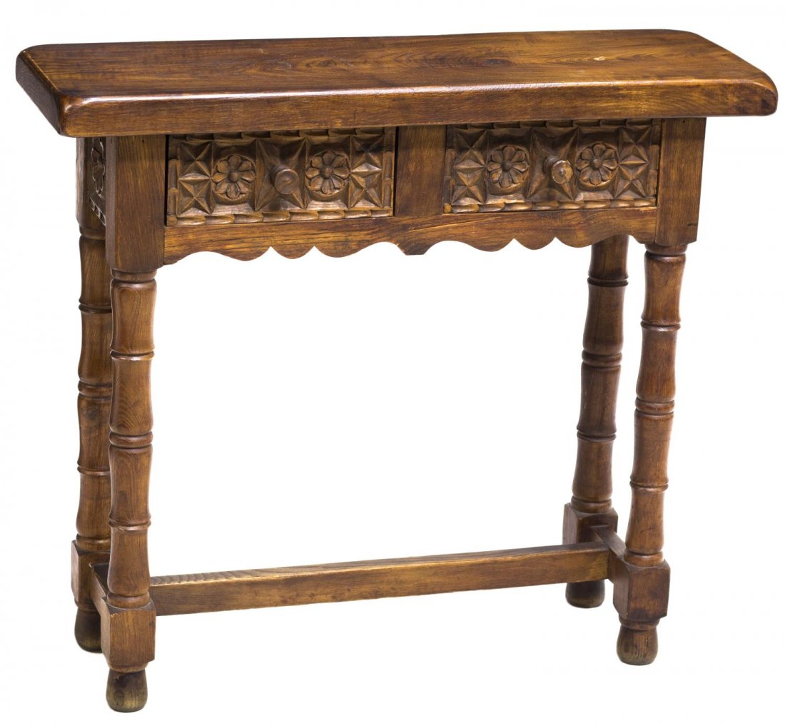 SPANISH CARVED CONSOLE TABLE (1 of 3)