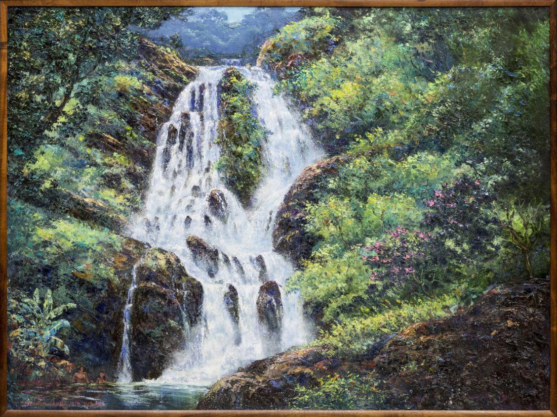 STEPHEN SANDS (B. 1930), HAWAII "WIAMELE" PAINTING (1 of 5)