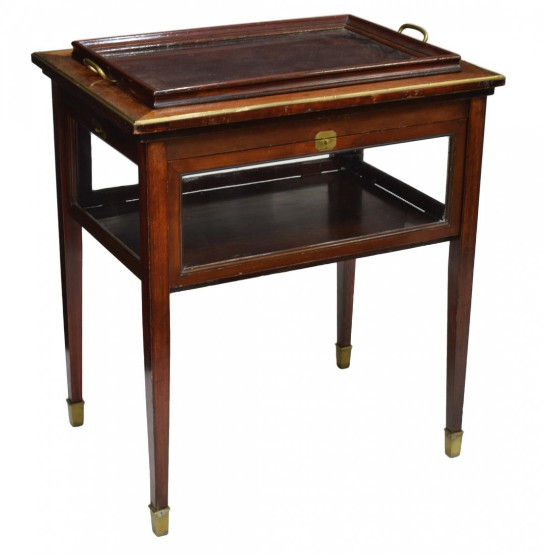 ENGLISH MAHOGANY SERVICE BIJOUTERIE TABLE, 1890 (1 of 3)