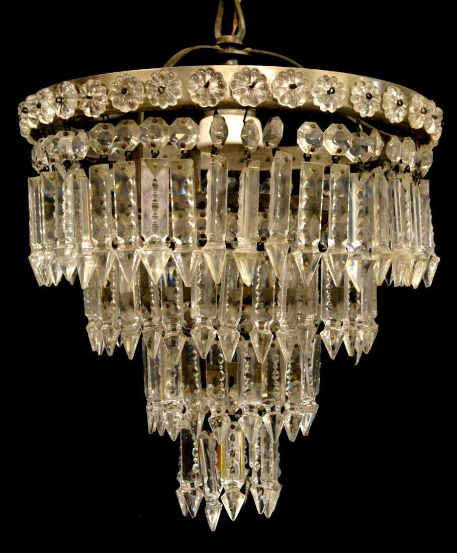 SMALL ITALIAN CRYSTAL WEDDING CAKE CHANDELIER (1 of 2)