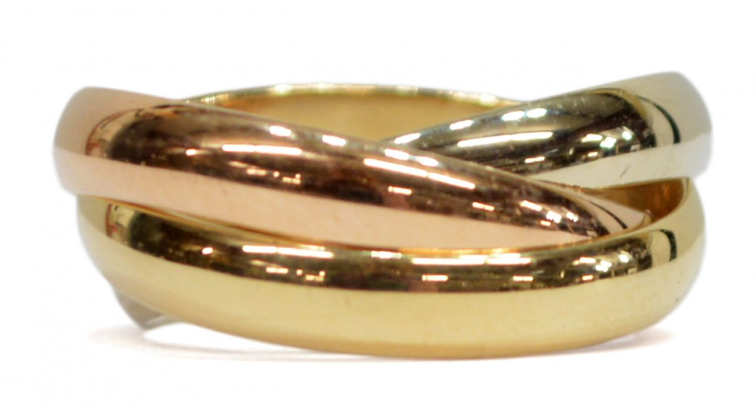 LADIES MUST DE CARTIER 18KT GOLD TRINITY BAND (1 of 3)