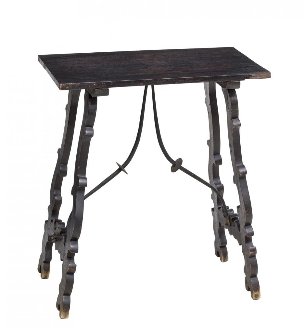SPANISH BAROQUE STYLE TRESTLE FORM SIDE TABLE (1 of 3)