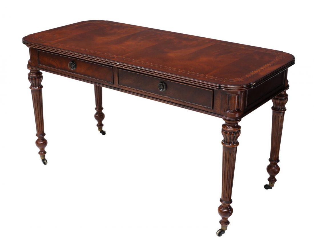 WIILIAM IV STYLE MAHOGANY FINISH WRITING TABLE (1 of 4)