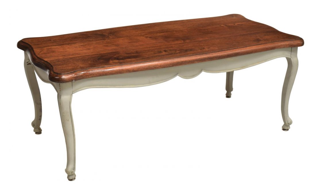 FRENCH LOUIS XV PAINTED COFFEE TABLE, 19TH C (1 of 2)