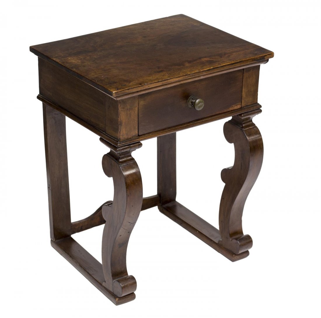 DIMINUTIVE ITALIAN WALNUT SIDE TABLE (1 of 4)