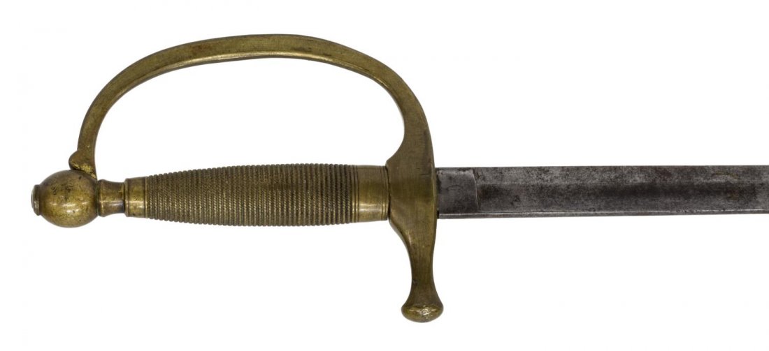 U.S. CIVIL WAR MUSICIANS SWORD, MODEL 1840: U.S. Army Model 1840 Musicians sword, the 28" blade marked at the ricasso Horstmann, Philadelphia, the opposite ricasso with "R" inspection mark, a D guard metal handle, overall: 34.35"l, 1.5lbs Start