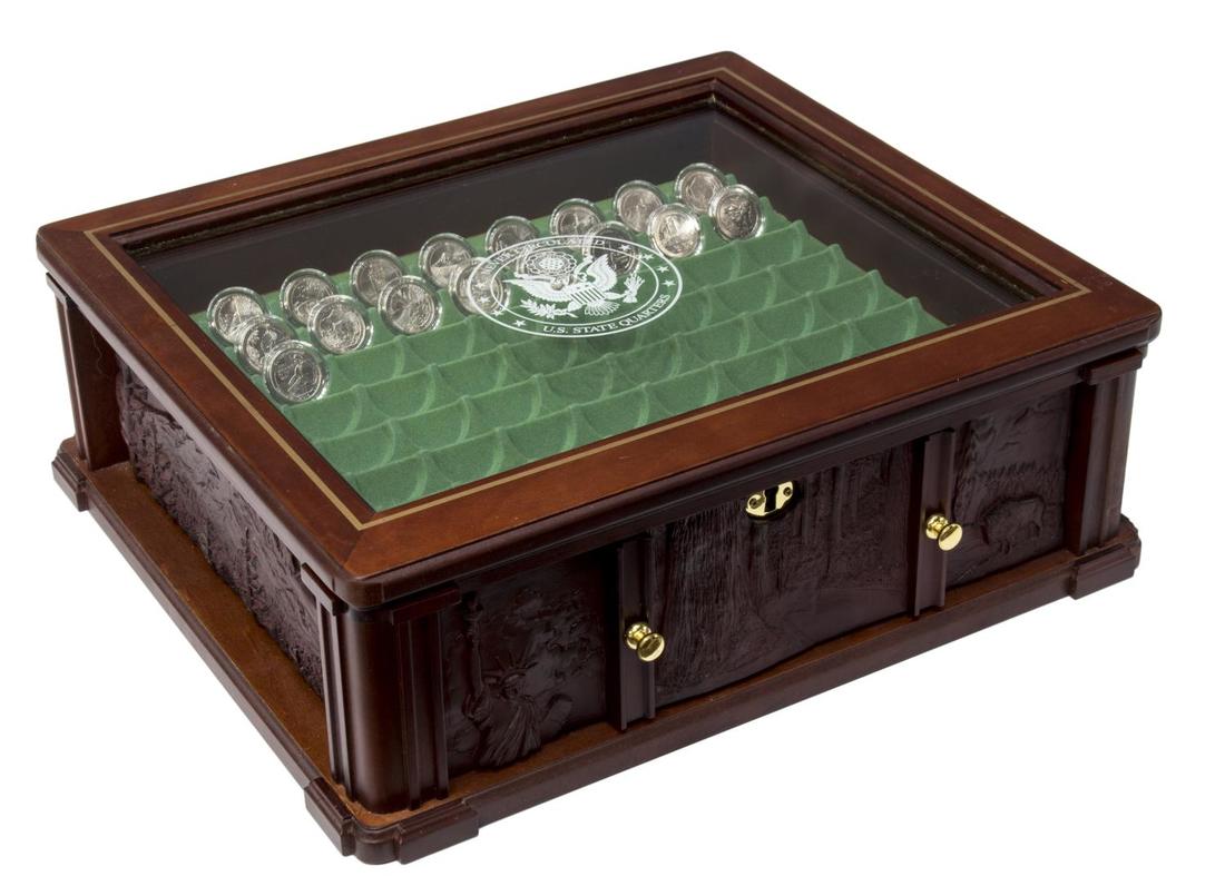 (221) U.S. UNCIRCULATED STATES QUARTERS & BOX (1 of 9)