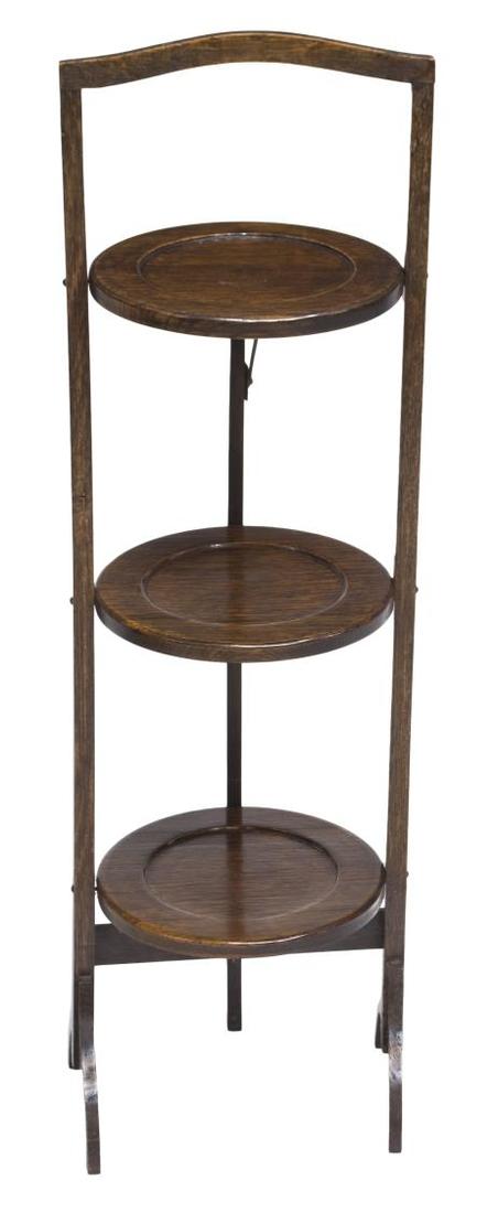 ENGLISH OAK THREE TIER PIE STAND (1 of 2)