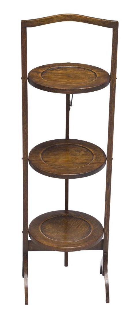 ENGLISH OAK THREE TIER PIE STAND (1 of 2)