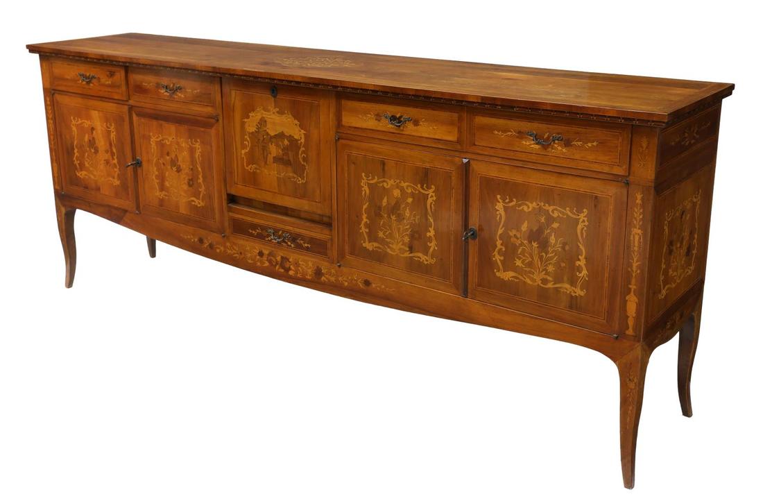 ITALIAN MARQUETRY INLAID SIDEBOARD, 20TH CENTURY (1 of 5)