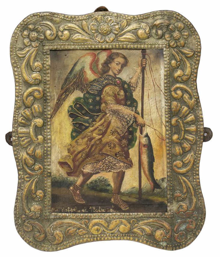 ANTIQUE RELIGIOUS PAINTING, SAN RAFAEL, MEXICO (1 of 3)