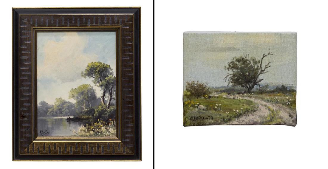 (2) SIGNED PAINTINGS, A.D. GREER, ARTURO MERCADO (1 of 6)