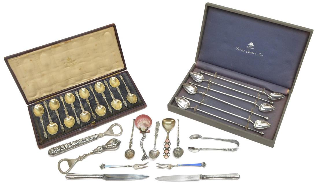 (30) LONDON STERLING APOSTLE SPOONS & SILVER LOT (1 of 6)