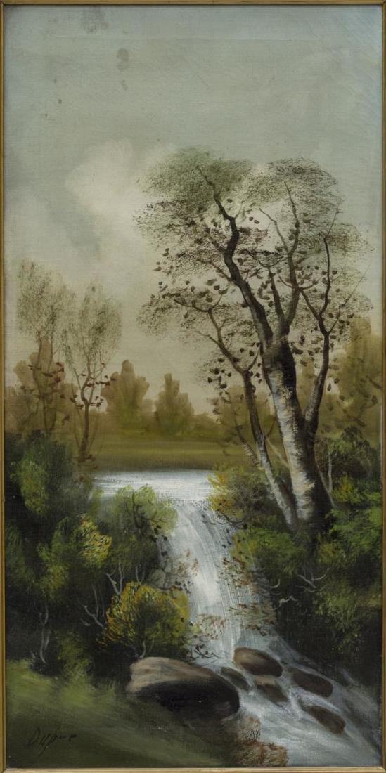 FRAMED OIL PAINTING, LANDSCAPE SIGNED DUPRE (1 of 4)