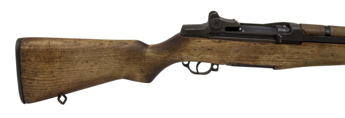U.S. SPRINGFIELD M1 GARAND RIFLE, WWII SN: U.S. Garand M1 rifle, Springfield Armory, ,30 caliber, 24" barrel, aperture sight, eight round magazine, semi-automatic, hardwood stock with two sling swivels, mfg. January 1943, SN 1158XXX *Provenanc