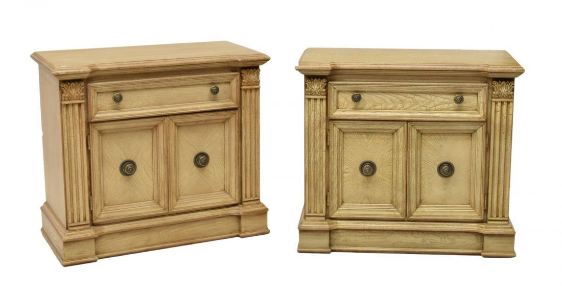 (2) 'LEXINGTON' CRACKLE PAINTED SIDE CABINETS (1 of 2)