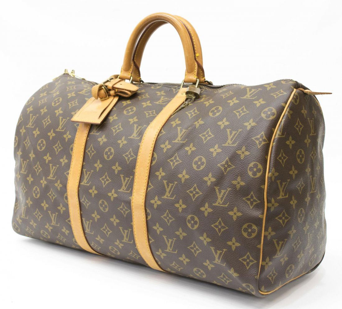 LOUIS VUITTON 'KEEPALL 50' TRAVELING DUFFLE BAG (1 of 6)