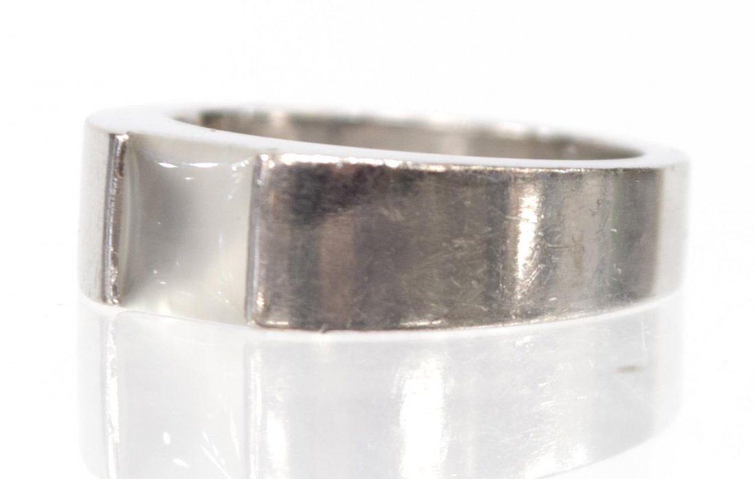 CARTIER 18KT WHITE GOLD & MOON STONE RING (1 of 4)