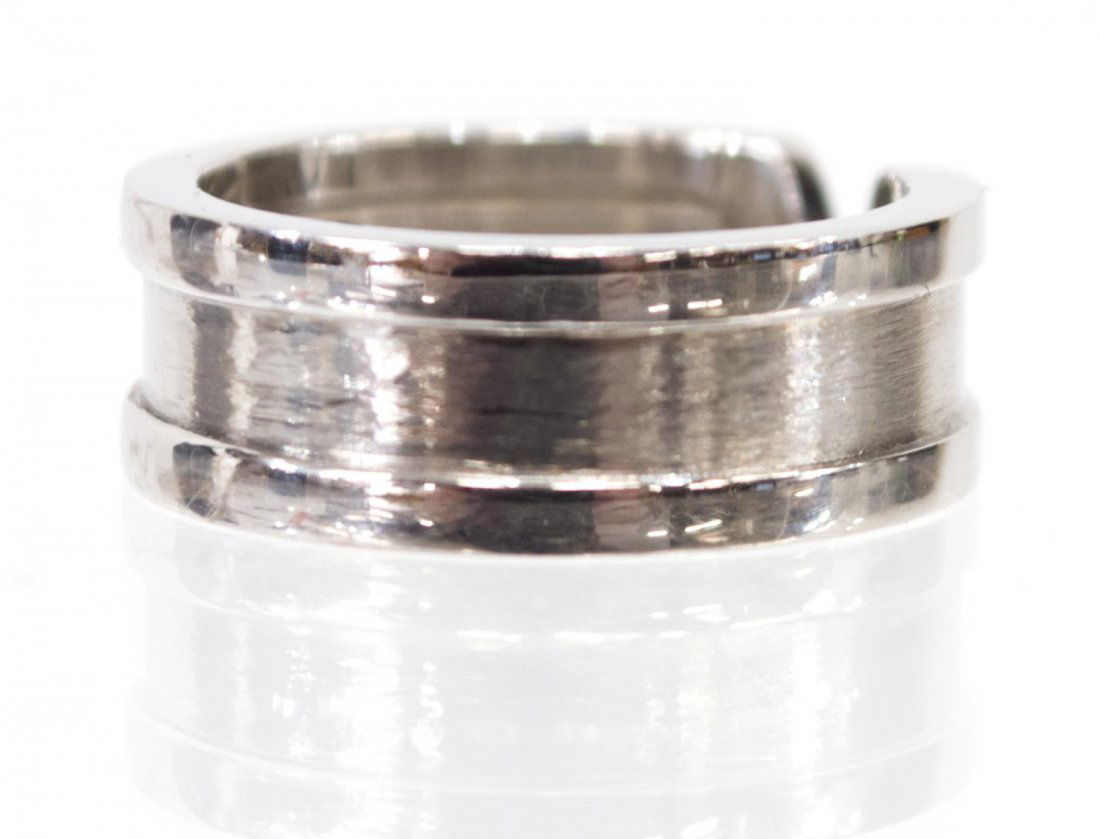 LADIES CARTIER 'DOUBLE C' 18KT WHITE GOLD BAND (1 of 3)