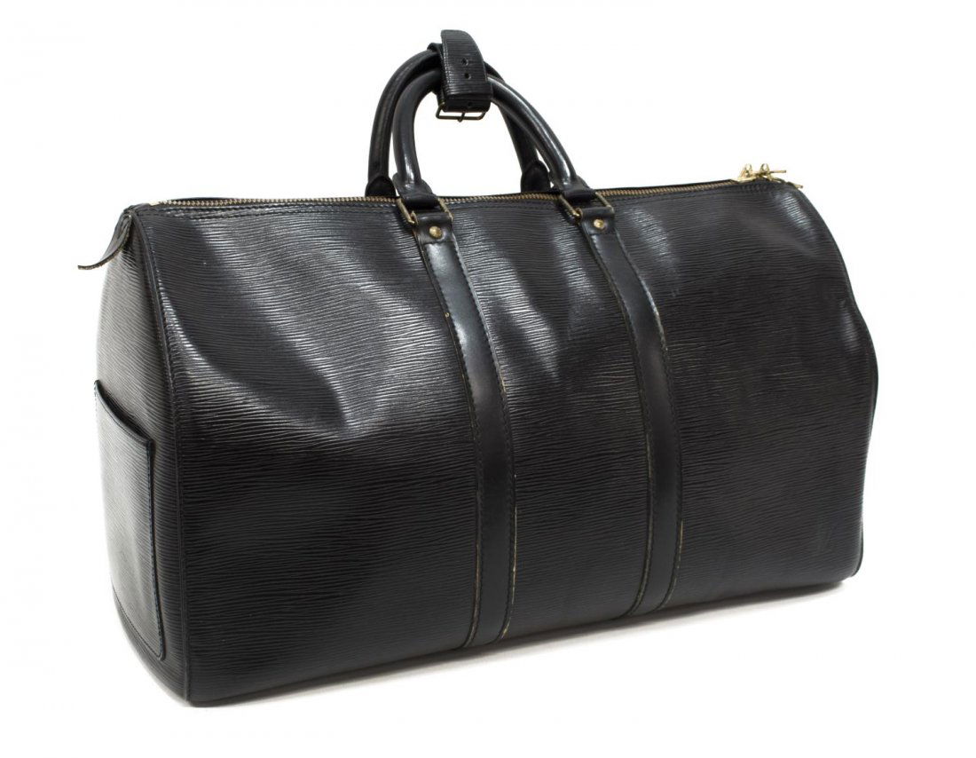 LOUIS VUITTON KEEPALL 50 BLACK EPI LEATHER DUFFLE (1 of 5)