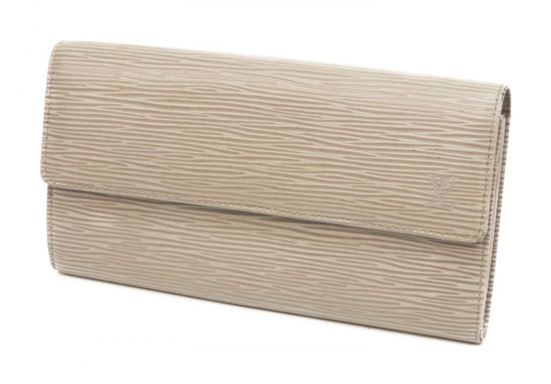 LOUIS VUITTON 'SARAH' GREY EPI LEATHER WALLET (1 of 8)