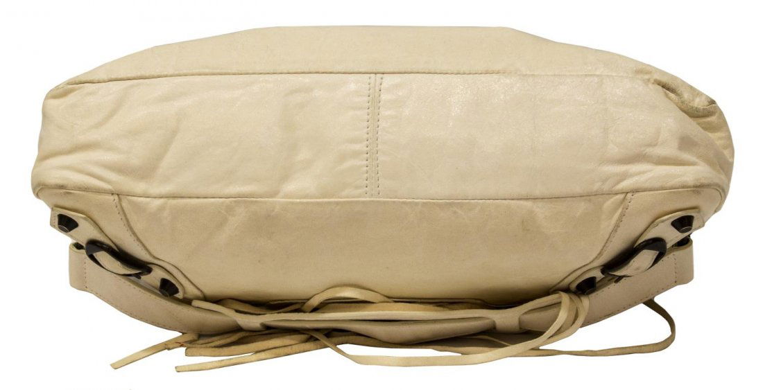 BALENCIAGA 'MINI CITY' CREAM LEATHER SHOULDER BAG (1 of 5)