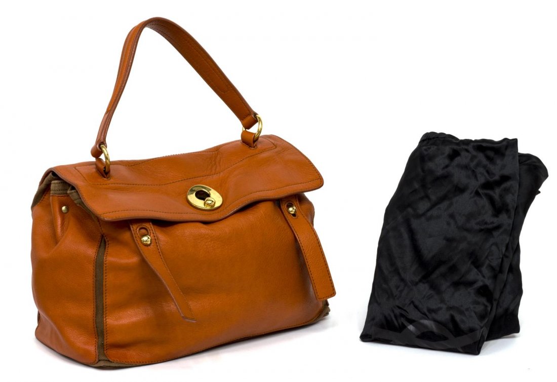 YVES SAINT LAURENT 'MUSE TWO' ORANGE HANDBAG (1 of 5)