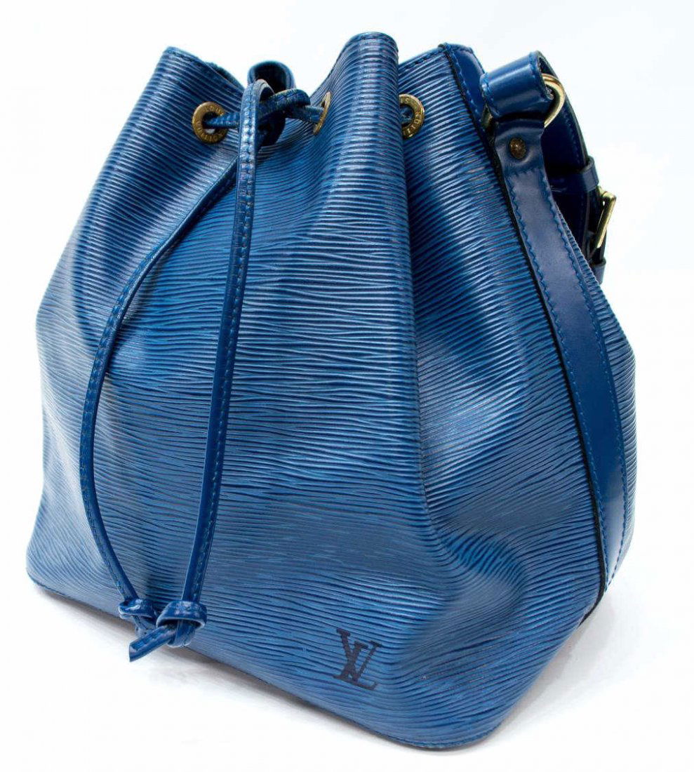 LOUIS VUITTON BLUE EPI 'NOE' DRAWSTRING BUCKET BAG (1 of 5)