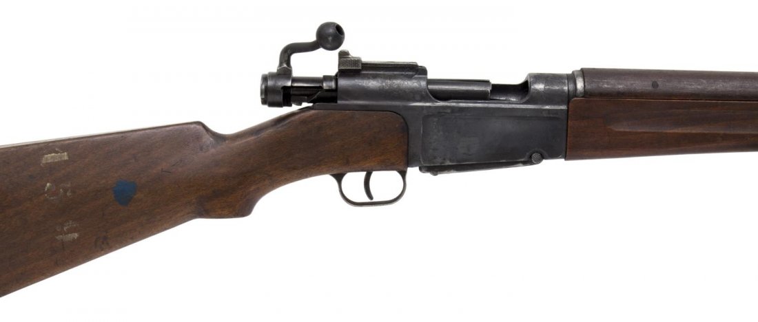 FRENCH MAS M-36 RIFLE & BAYONET: French Mas Model M-36 rifle, 7.5mm, bold action, 22.5" barrel, bayonet housed in tube below barrel, stacking sling ring, SN 90XXX *REQUIRES FFL TRANSFER* *Note: Caliber's and barrel lengths may vary a