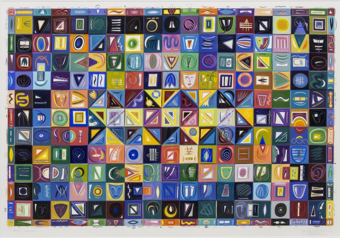 JULIE W. FLESCHMAN, "TAKEN UNAWARES", GOUACHE: Large framed gouache on paper, "Taken Unawares", titled lower left, signed and dated lower right J. Fleschman '97 (Julie Waranch Fleschman, Austin, Texas, 20th c.), wear to frame, sight: 25.5"h, 37"w,