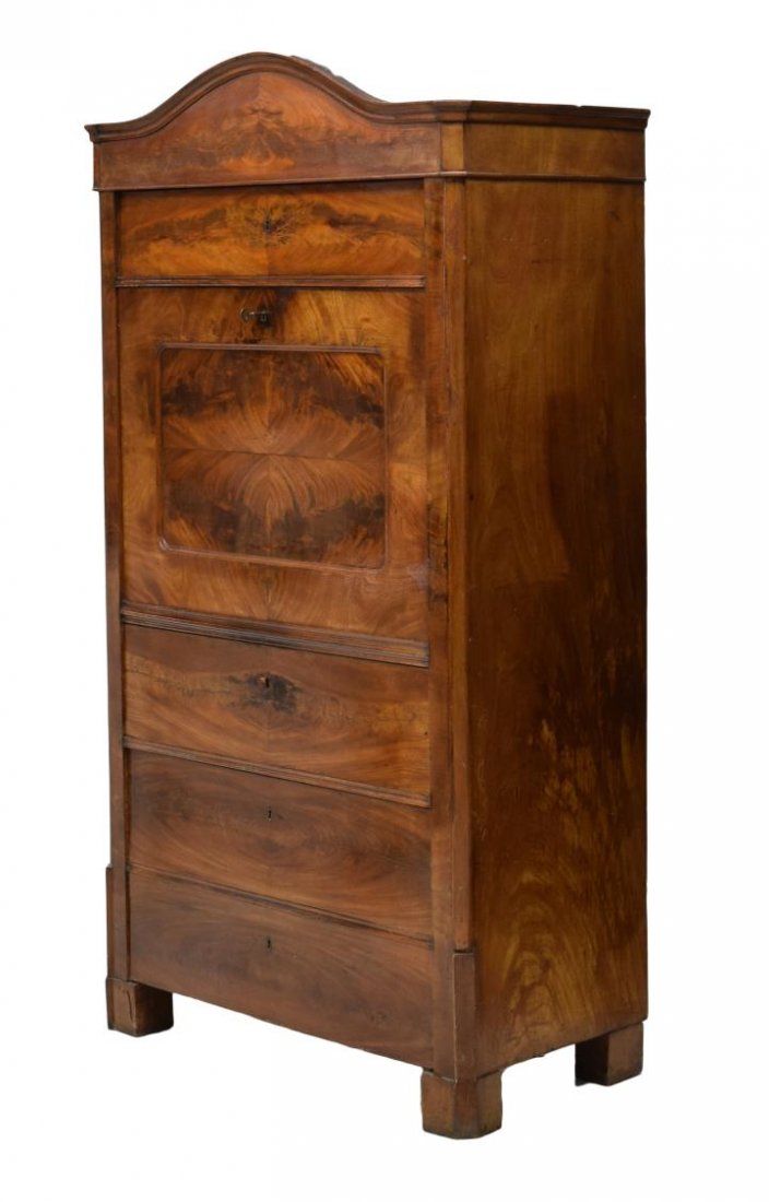 DANISH BIEDERMEIER MAHOGANY FALL FRONT SECRETARY (1 of 4)