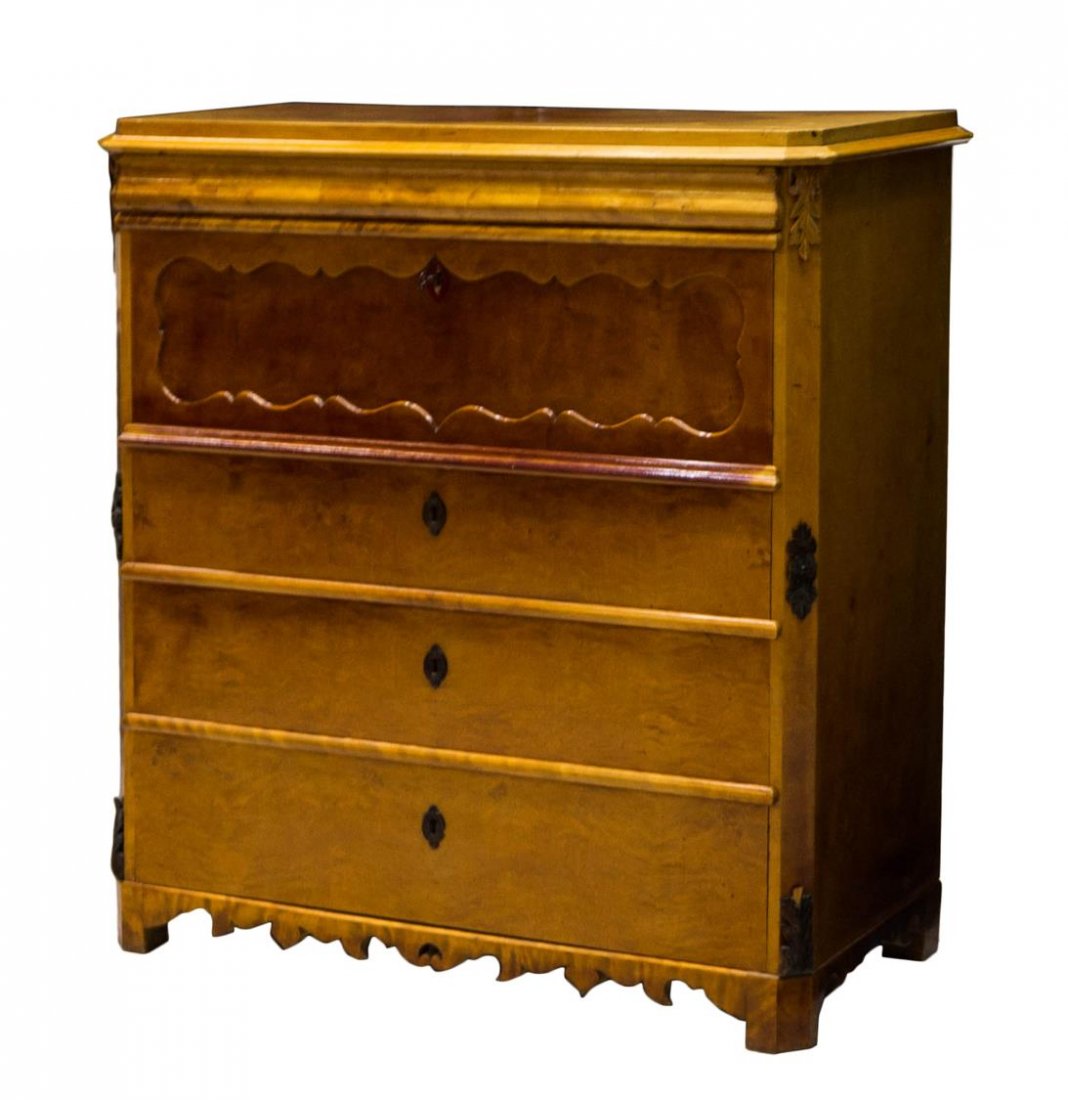DANISH BIEDERMEIER SECRETARY, 19TH C. (1 of 5)