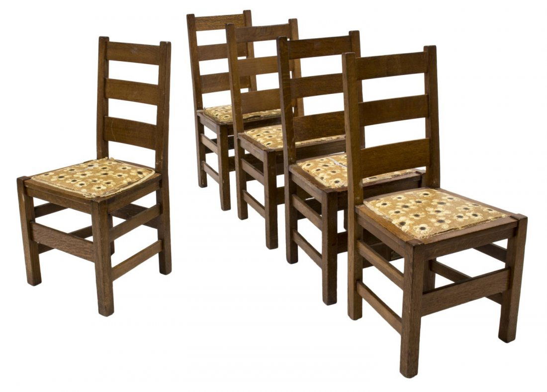 (5) AMERICAN ARTS & CRAFTS STICKLEY SIDE CHAIRS (1 of 3)