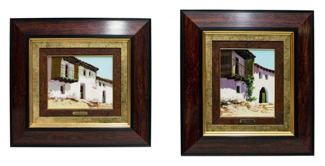 (2)JOSE BARBERA (SPAIN 1948-2005), HOUSE LANDSCAPE (1 of 7)