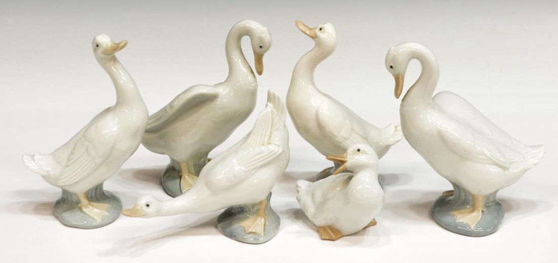 (6) COLLECTION NAO BY LLADRO PORCELAIN DUCK GEESE (1 of 6)