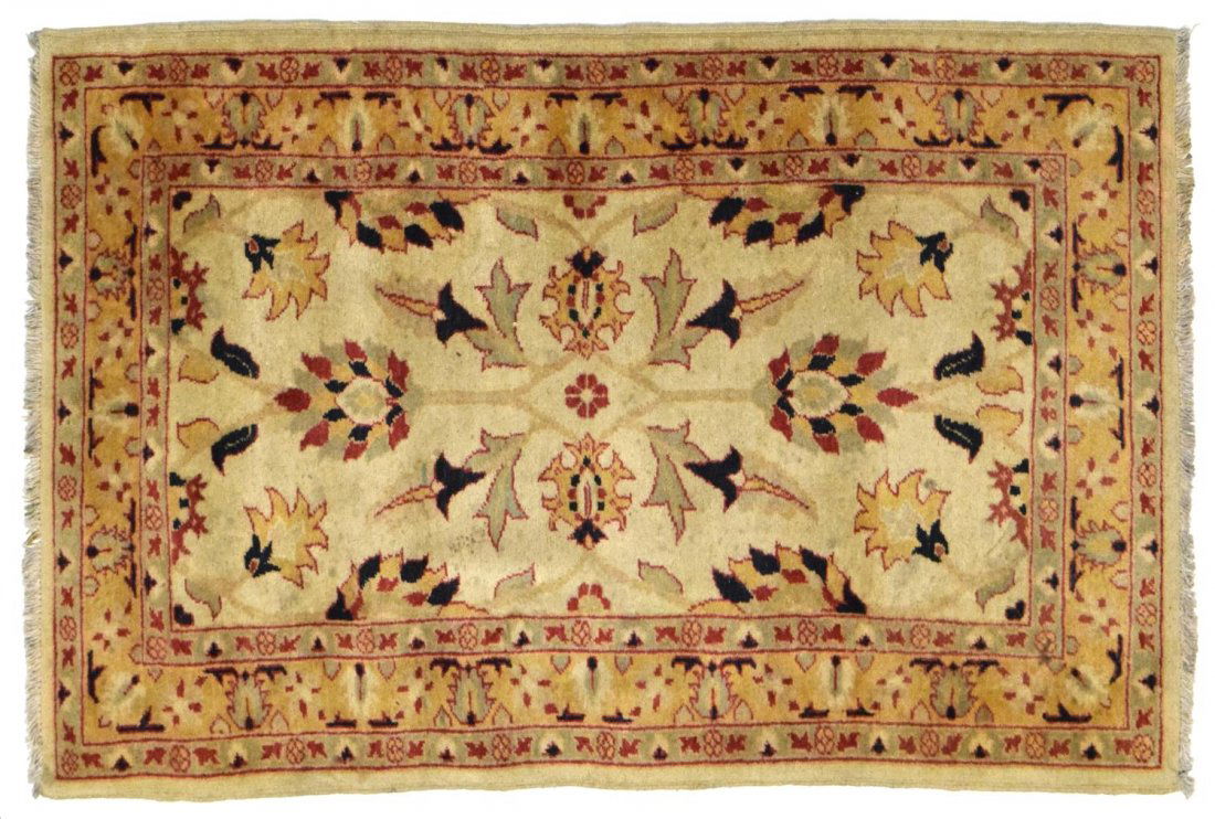 PAKISTAN HAND WOVEN WOOL RUG, 4'11" X 3' (1 of 2)