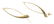 (2) BETTY COOKE 14K GOLD MODERNIST DROP EARRINGS