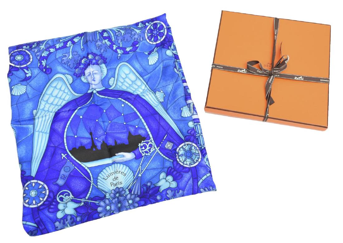HERMES 'LUMIERES DE PARIS' SILK TWILL SCARF (1 of 5)