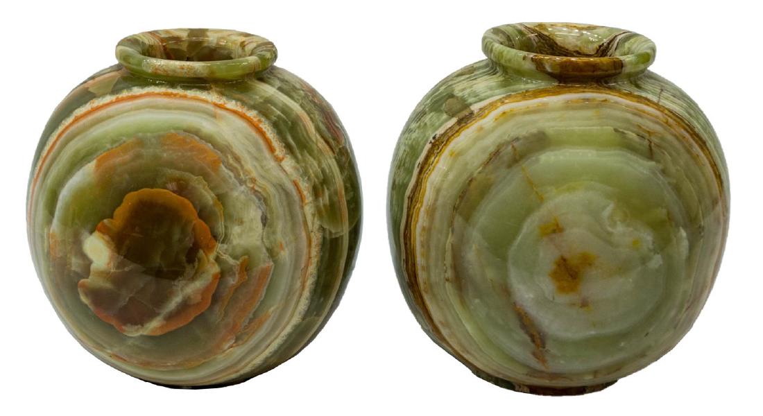 (2) FINE ITALIAN CARVED ORB FORM VASES (1 of 4)