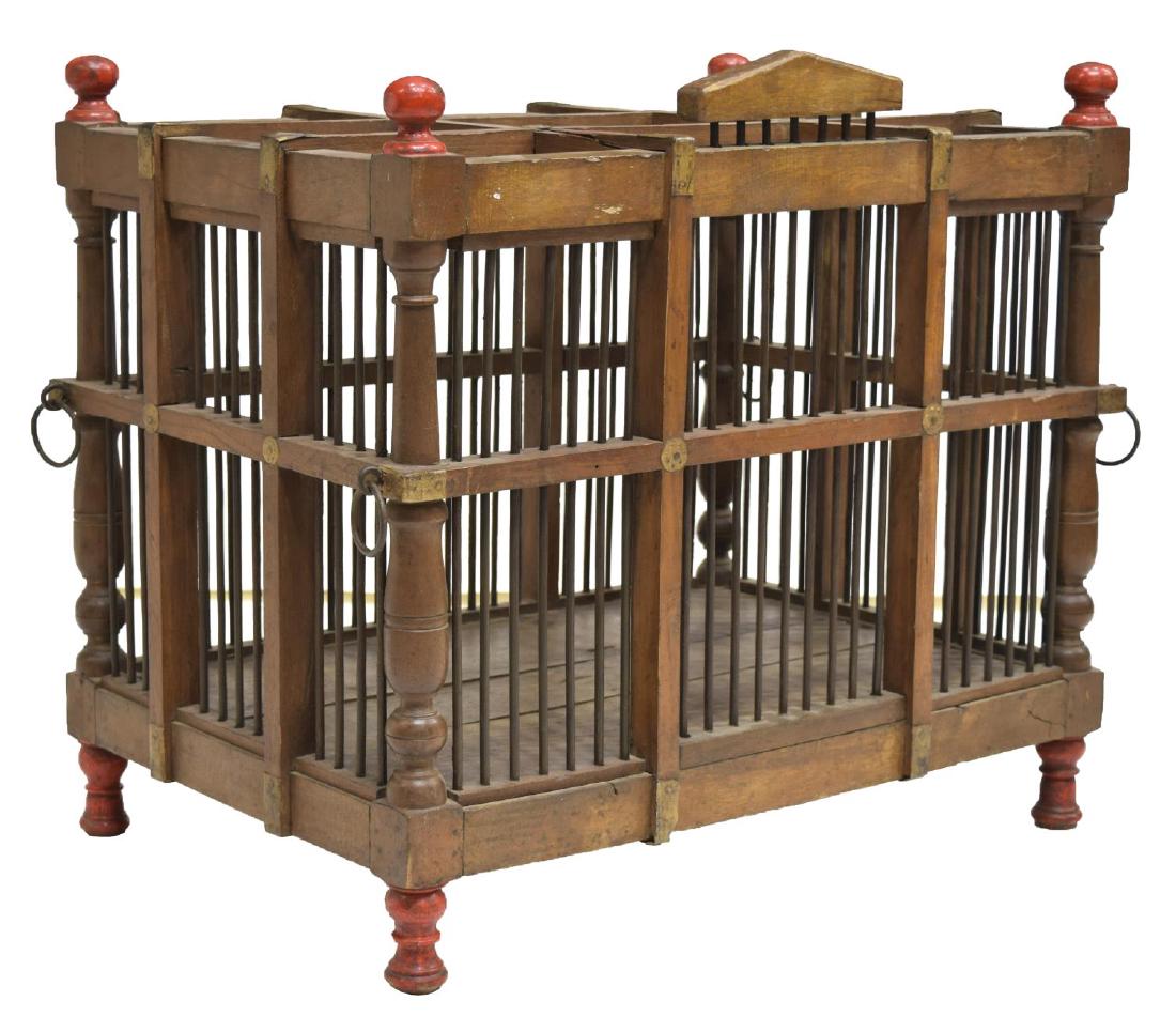 COLONIAL STYLE TEAKWOOD & IRON CHICKEN COOP (1 of 3)